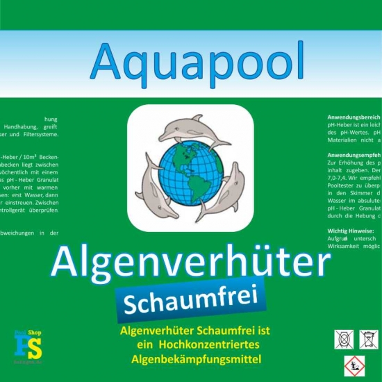 Algenverhüter Schaumfrei ist ein Hochkonzentriertes schaumfreies Algenbekämpfungsmittel