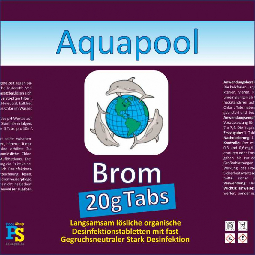 Bromtabs 20 ist ein stark desinfizierender und fast geruchloses Desinfektionsmittel im Gegensatz zu Chlor