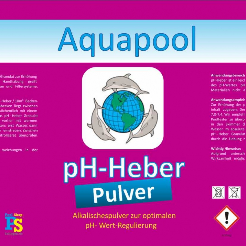 pH-Plus Granulat ist ideal zum Anheben des pH-Wert im Schwimmbadwasser, Wasserpflegeprodukte wirken am besten zwischen 7,2 und 7,4.