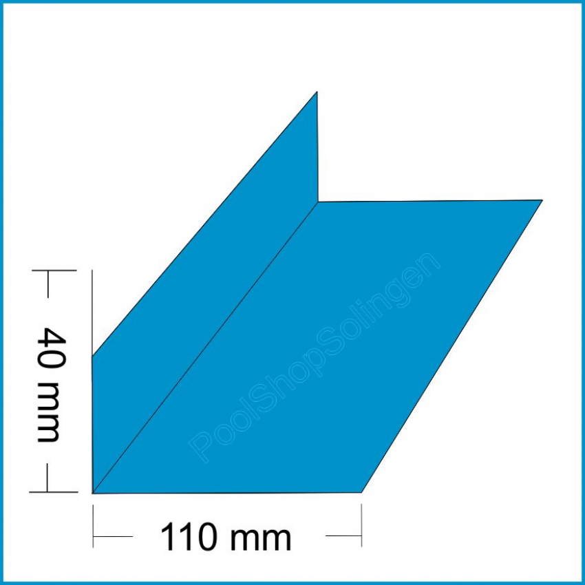 Folienblechwinkel 90° innen 40 x 110 x 2000 mm pro Meter 10,75€