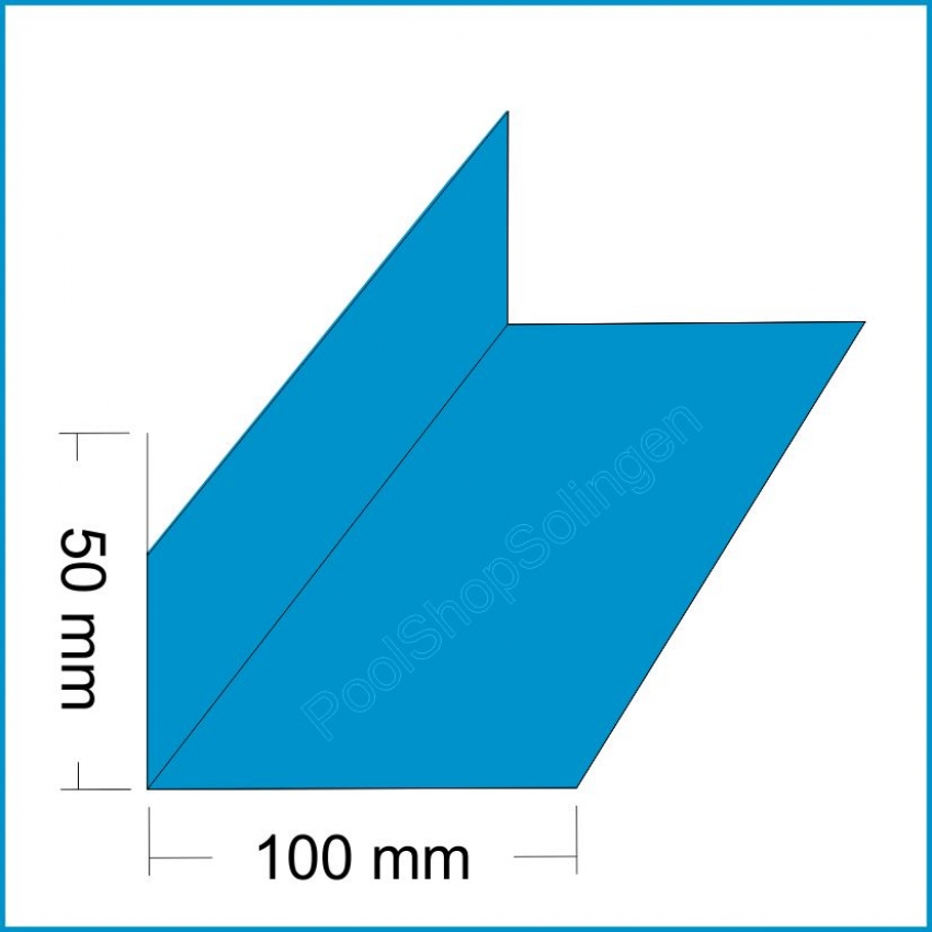 Folienblech Winkel 90° Beschichtung: Innen 50 x 100 x 2000 mm pro Meter 9,75 €